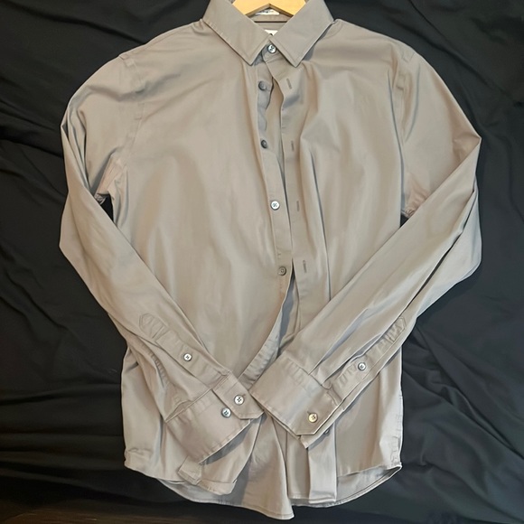 Dark grey, Express Button Down, Extra Slim Fit - Picture 1 of 3